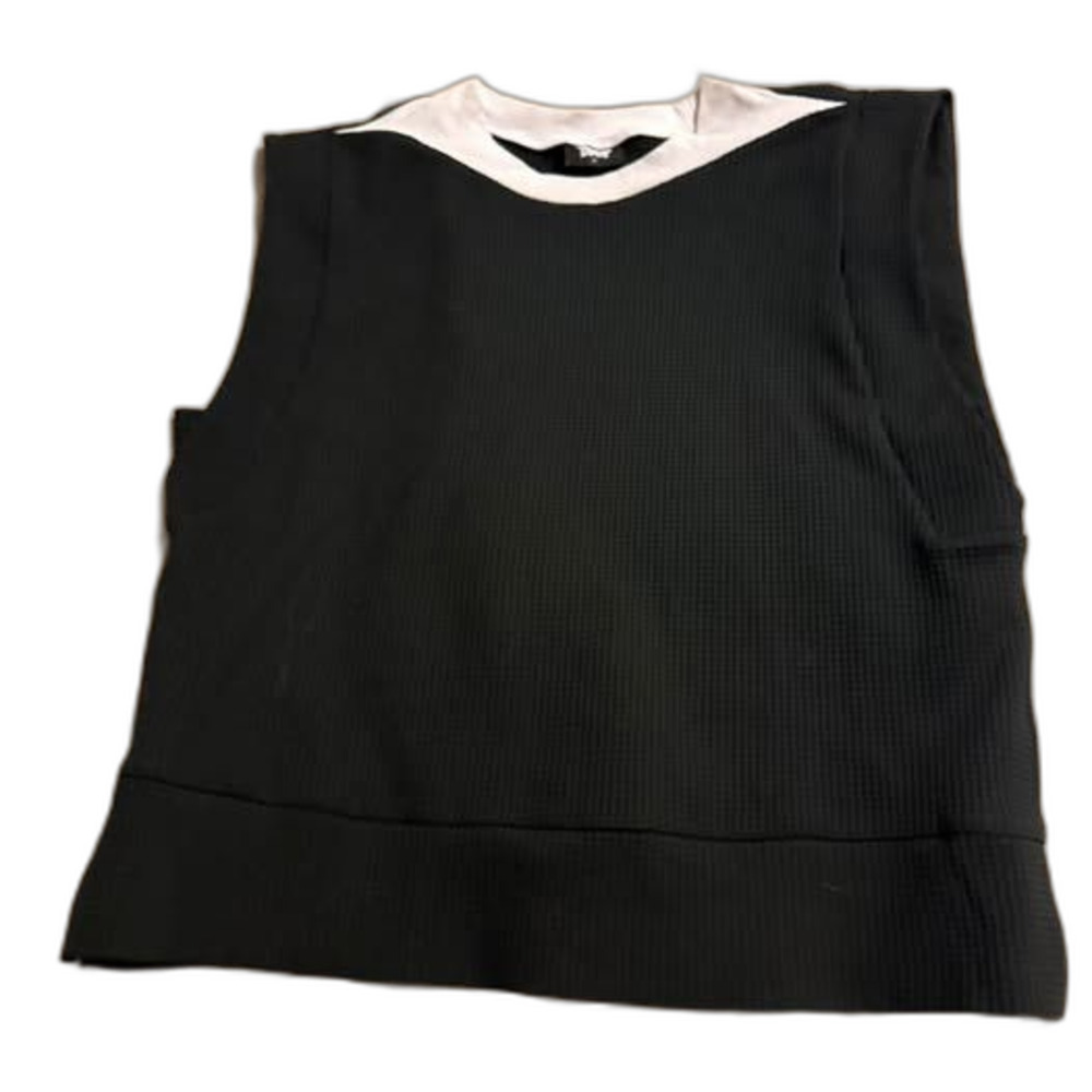 PXG Black Sleeveless Golf Top with White Collar size medium